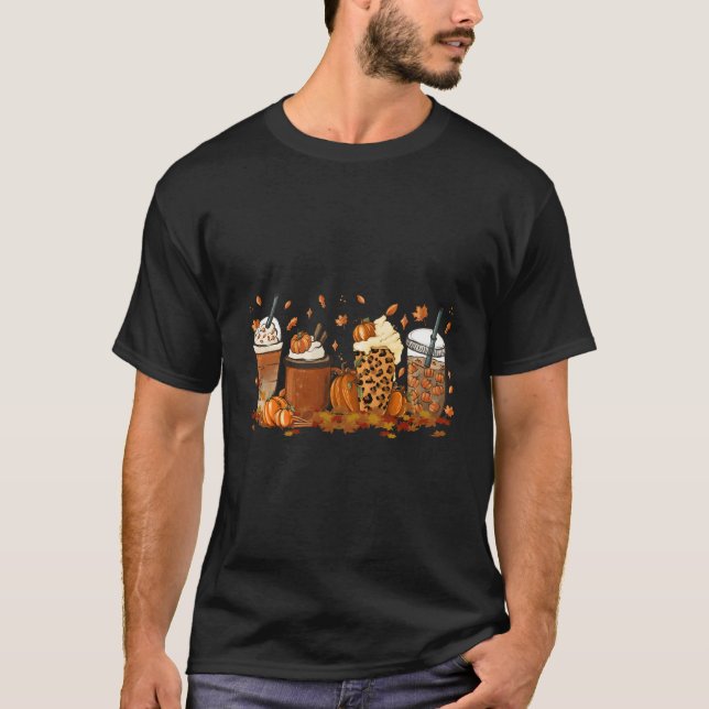 Pumpkin Spice Latte Fall Coffee Pumpkin Spicethank T-Shirt (Front)