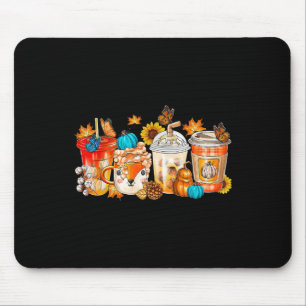 Pumpkin Spice Latte Fall Cosy Coffee Retro Autumn Mouse Pad