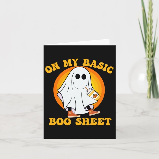 Pumpkin Spice Latte Fall Vibe Halloween Fun Basic  Card (Front)