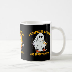 Pumpkin Spice Latte Fall Vibe Halloween Spooky Gho Coffee Mug