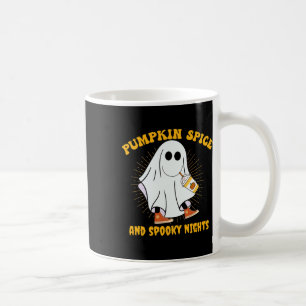 Pumpkin Spice Latte Fall Vibe Halloween Spooky Gho Coffee Mug
