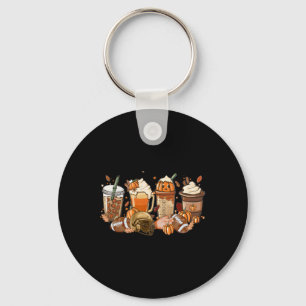 Pumpkin Spice Latte Footbyll Season Halloween Than Key Ring