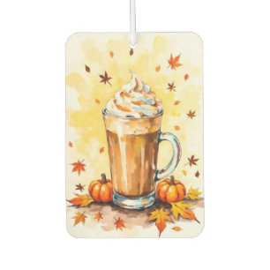 Pumpkin Spice Latte in Autumn Car Air Freshener