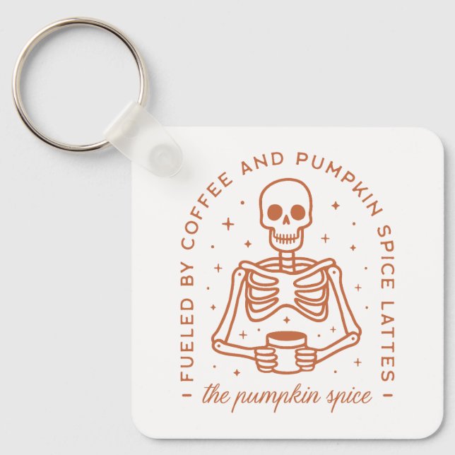 Pumpkin spice latte lover key ring (Front)