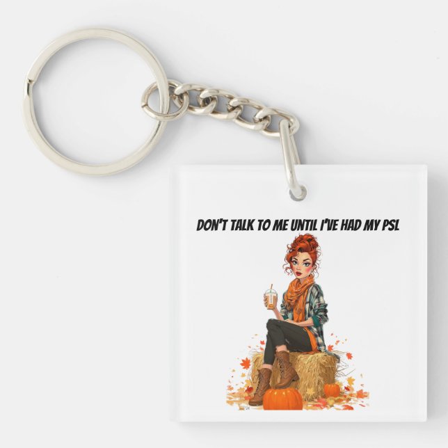 Pumpkin Spice Latte - Ms Sass Key Ring (Front)