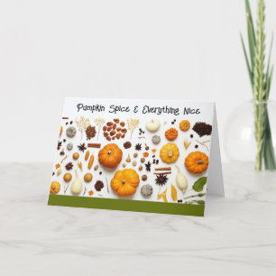 Pumpkin Spice Latte Thank You Card