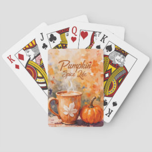 Pumpkin Spice Life Playing Cards