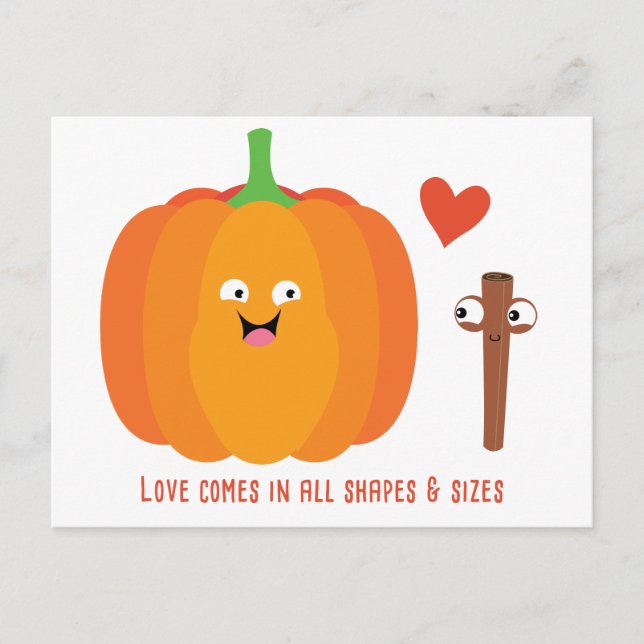 Pumpkin Spice Love Cute Fall Postcard (Front)
