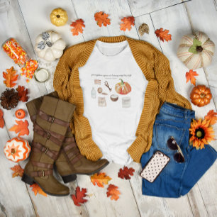 Pumpkin Spice Lover   Monogram Autumn T-Shirt