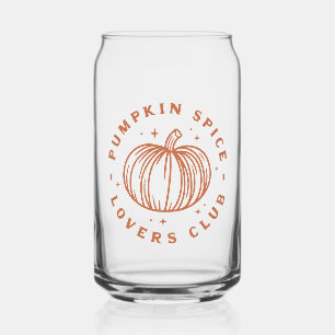 Pumpkin Spice Lovers Club Can Glass