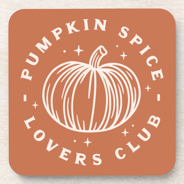 Pumpkin Spice Lovers Club Coaster (Front)