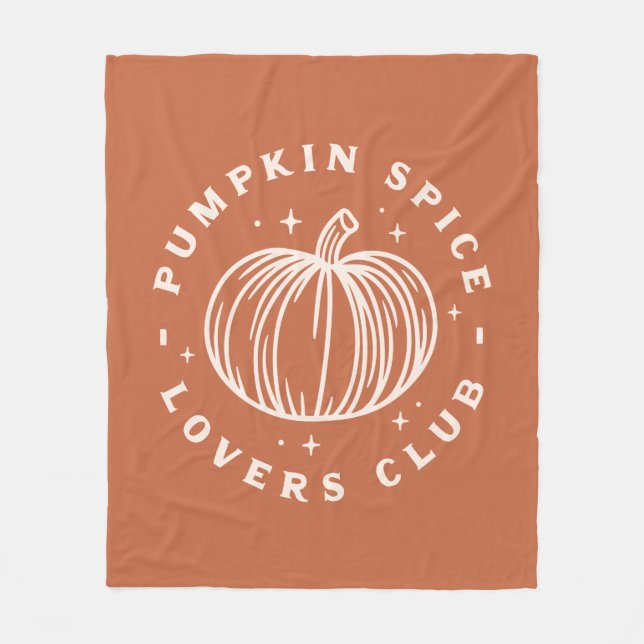 Pumpkin Spice Lovers Club Fleece Blanket (Front)