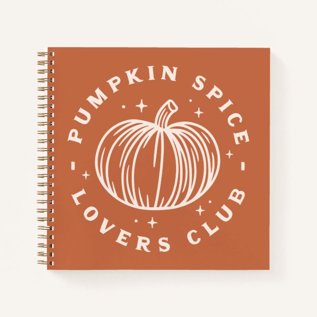 Pumpkin Spice Lovers Club Notebook (Front)