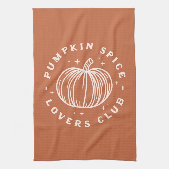 Pumpkin Spice Lovers Club Tea Towel (Vertical)