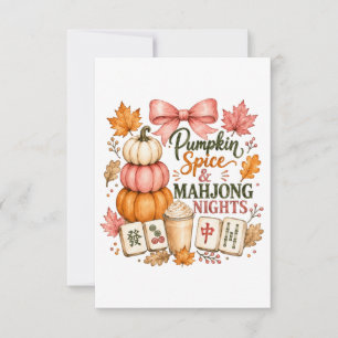 Pumpkin Spice Mahjong Nights Invitation
