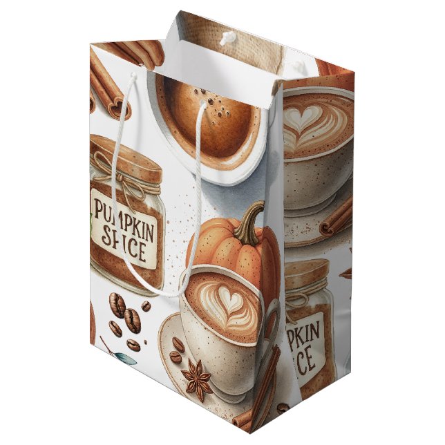 Pumpkin Spice Medium Gift Bag (Front Angled)