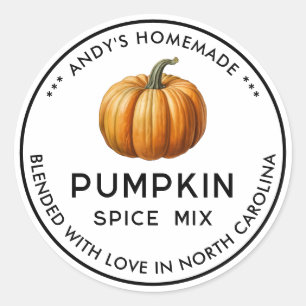 Pumpkin spice mix food label