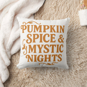 Pumpkin Spice & Mystic Nights Pumpkin Fall Pillow