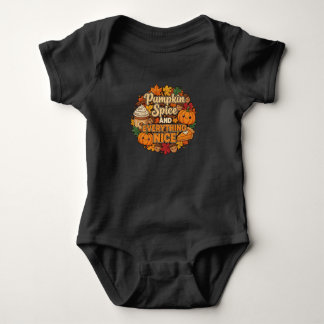 Pumpkin Spice Nice Baby Bodysuit