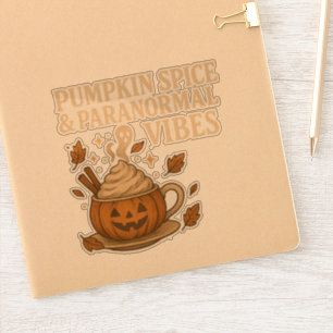 Pumpkin Spice Paranormal Vibes Halloween Fall Art