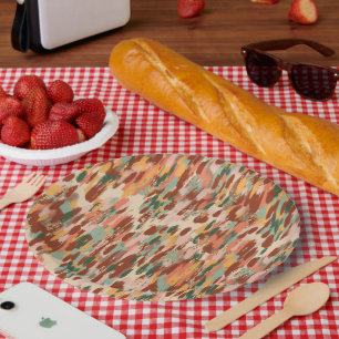 Pumpkin Spice Pattern Paper Plate