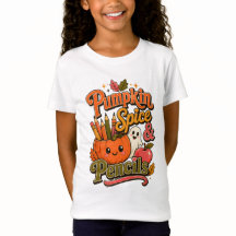 Pumpkin Spice & Pencils Cute Fall T-Shirt