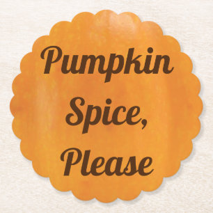 Pumpkin Spice Please Paper Coaster