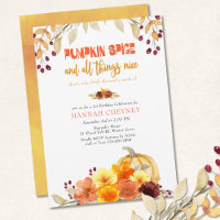 Pumpkin Spice Poem Autumn Flowers Any Age Birthday