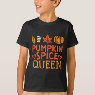 Pumpkin Spice Queen Fun Autumn Fall Season Women G T-Shirt
