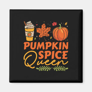 Pumpkin Spice Queen Thanksgiving Autumn Fall Magnet
