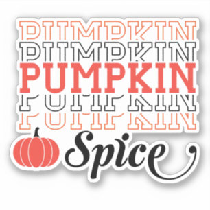 Pumpkin Spice Repeated Text - Autumn Design