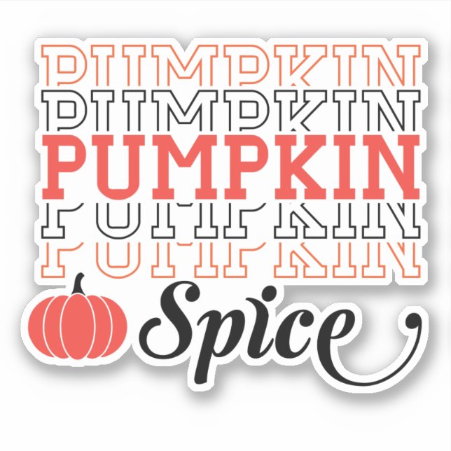 Pumpkin Spice Repeated Text - Autumn Design (Front)