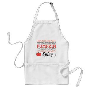Pumpkin Spice Repeated Text - Autumn Standard Apron