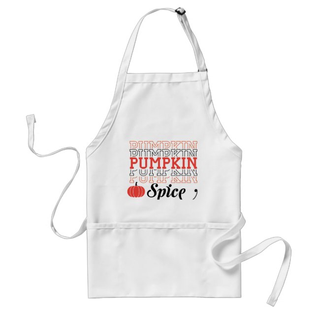 Pumpkin Spice Repeated Text - Autumn Standard Apron (Front)