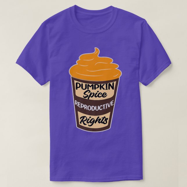 Pumpkin Spice Reproductive Rights Messy Bun Women  T-Shirt (Design Front)