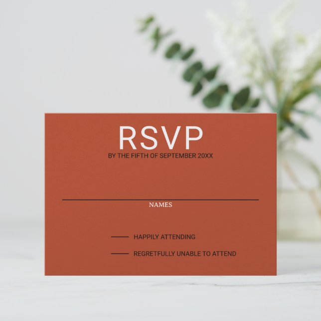 Pumpkin Spice RSVP Card (Standing Front)