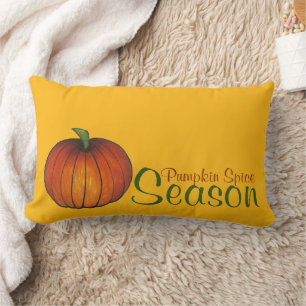 Pumpkin Spice Season Autumn Harvest Fall Lumbar Cushion