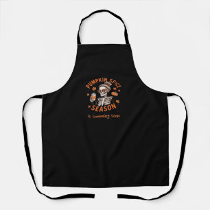 Pumpkin Spice Season is Comming Soon Halloween Fal Apron