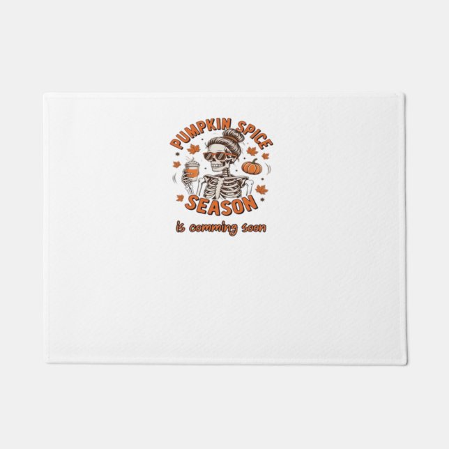 Pumpkin Spice Season is Comming Soon Halloween Fal Doormat (Front)