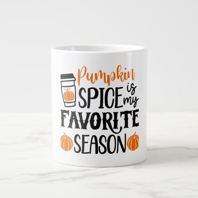 Pumpkin Spice Season Large Coffee Mug (Front)
