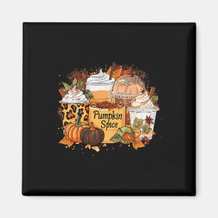 Pumpkin Spice Season Latte Coffee Lover Fall Thank Magnet