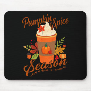 Pumpkin Spice Season Latte Fall Season Women Kids  Mouse Pad