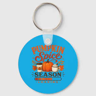 Pumpkin Spice Season Loading Funny Fall Autumn Key Ring