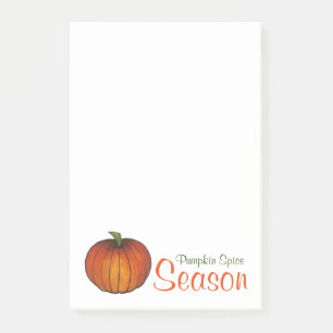 Pumpkin Spice Season Orange Autumn Post-It Notes