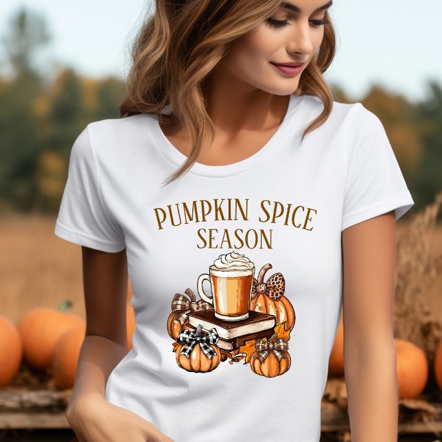 Pumpkin Spice Season  T-Shirt (Pumpkin Spice Season Cute T-shirt boho bows)