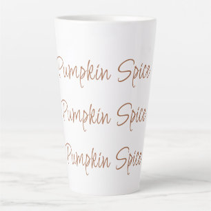 Pumpkin Spice Simple Stylish Script Typography Latte Mug