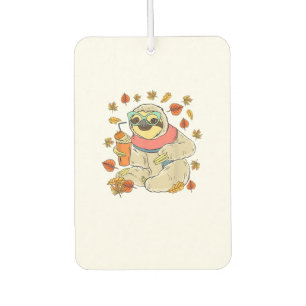 Pumpkin Spice Sloth Fall Leaves Thanksgiving Autum Car Air Freshener