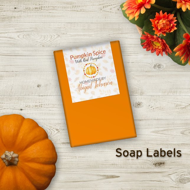 Pumpkin Spice Soap | Artisan Handmade | Homemade Rectangular Sticker (Creator Uploaded)