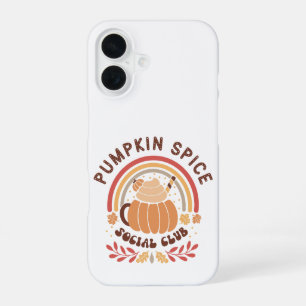Pumpkin Spice Social Club – Cute Fall PSL iPhone 16 Case