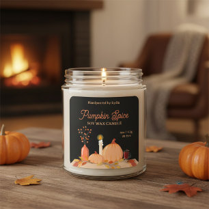 Pumpkin Spice Soy Wax Candle Label